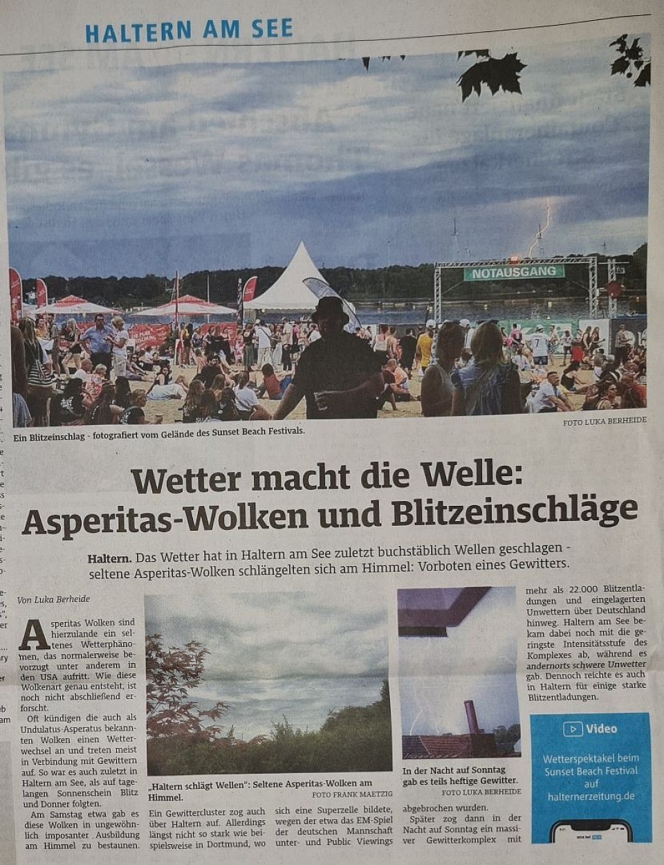 Zeitungsartikel Luka